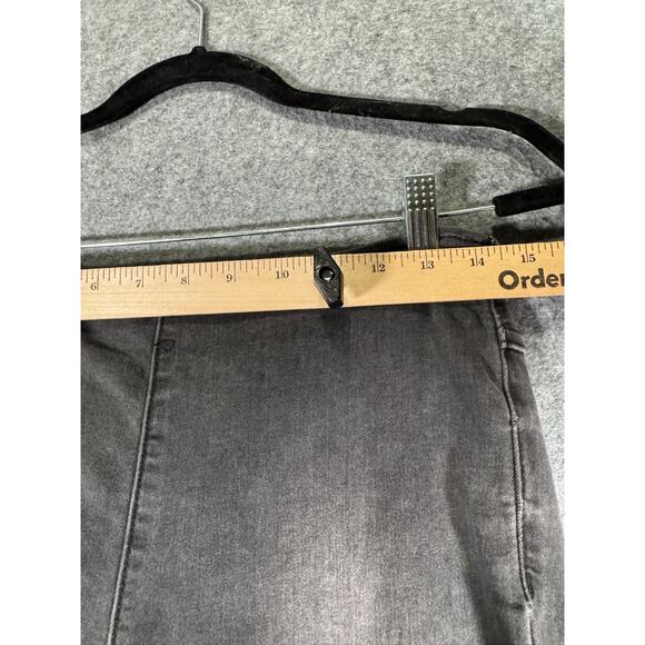 Free People Pants Women 27 Black Pull On High Rise Exagerated Flare Boho Stretch - Picture 3 of 8